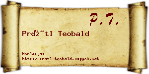Prátl Teobald névjegykártya